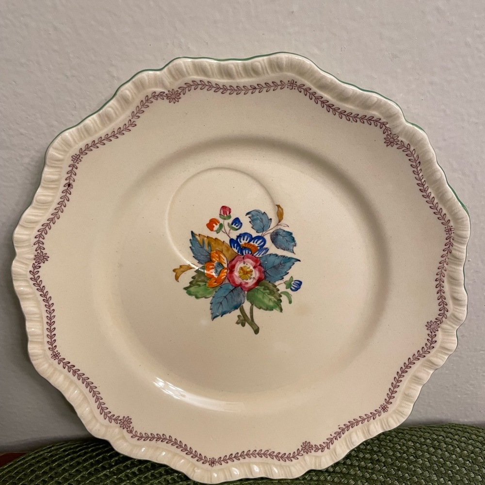 VTG 1940’s Mason's Ironstone teacup saucer set Flower/Spring Pattern